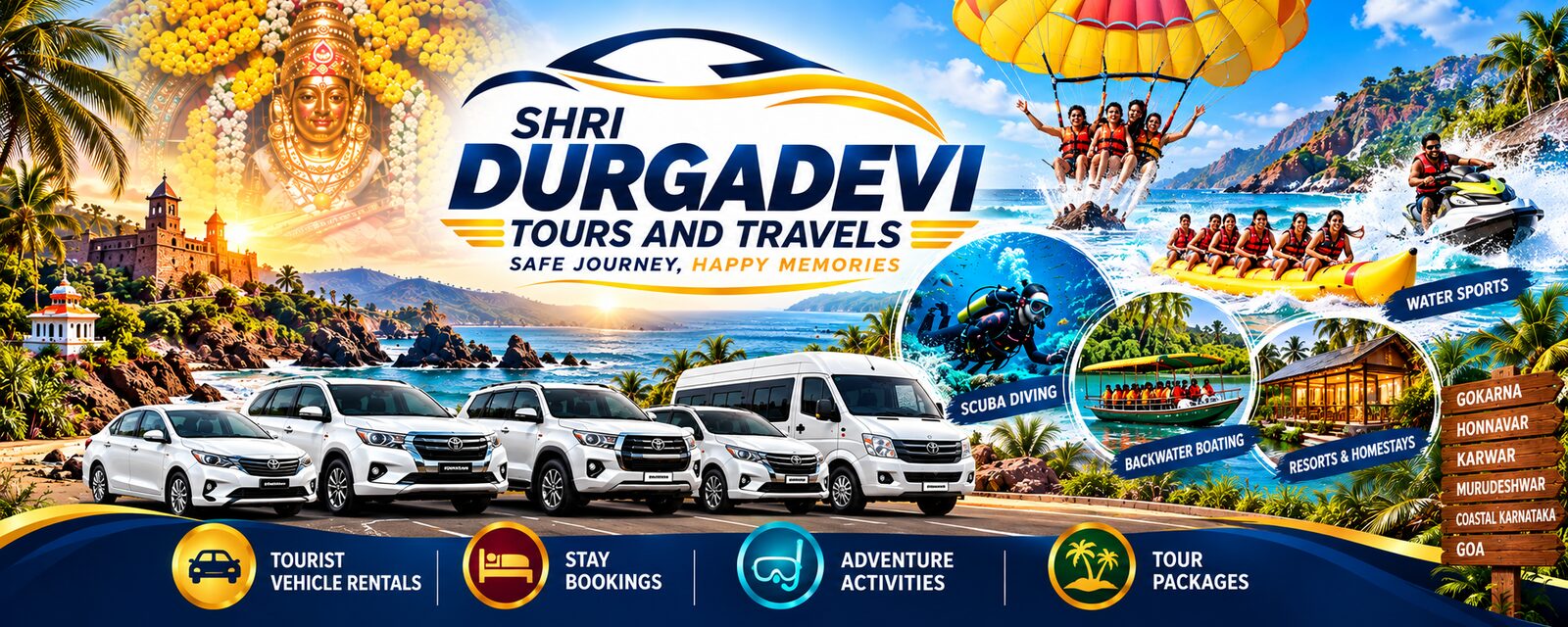 Shri Durgadevi coastal travel services banner
